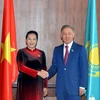 Chủ tịch Quốc hội Nguyễn Thị Kim Ngân hội kiến Ngài Nurlan Z.Nigmatulin, Chủ tịch Quốc hội Cộng hòa Kazakhstan. (Ảnh: Trọng Đức/TTXVN)