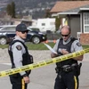 Cảnh sát Canada phong tỏa hiện trường vụ xả súng ở Penticton ngày 15/4/2019. (Nguồn: THE CANADIAN PRESS/TTXVN)