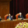 Hình ảnh Tổng Bí thư chủ trì bế mạc Hội nghị Trung ương 10 khóa XII