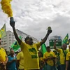 Người biểu tình ở Brazil, ngày 26/5. (Nguồn: AFP)