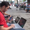 Một điểm truy cập W-Fi công cộng ở Cuba. (Nguồn: canalcaribe.icrt.cu)