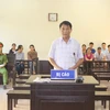 Bị cáo Nguyễn Xuân Tiến tại phiên tòa xét xử. (Ảnh: Nguyễn Chinh/TTXVN)