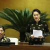 Chủ tịch Quốc hội Nguyễn Thị Kim Ngân phát biểu kết thúc phiên chất vấn và trả lời chất vấn. (Ảnh: Dương Giang/TTXVN)