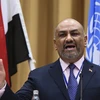 Ngoại trưởng Yemen Khaled al-Yamani trong buổi họp báo sau cuộc tham vấn hòa bình giữa Chính phủ và lực lượng nổi dậy ở Yemen, tại Stockholm, Thụy Điển ngày 13/12/2018. (Nguồn: AFP/TTXVN)