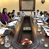 Toàn cảnh buổi làm việc của Đoàn công tác Bộ Giáo dục và Đạo tạo tại Thừa Thiên-Huế. (Ảnh: Mai Trang/TTXVN)