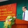 Ông Phan Đình Trạc, Bí thư Trung ương Đảng, Trưởng Ban Nội chính Trung ương phát biểu. (Ảnh: Doãn Tấn/TTXVN)
