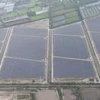 Nhà máy điện năng lượng Mặt Trời Sao Mai Solar PV1, công suất 104 MWp. (Ảnh: Thanh Sang/TTXVN)