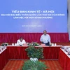 Thủ tướng Nguyễn Xuân Phúc, Trưởng Tiểu ban Kinh tế-Xã hội Đại hội đại biểu toàn quốc lần thứ XIII của Đảng phát biểu. (Ảnh: Thống Nhất/TTXVN)