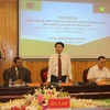 Ông Trương Quốc Huy, Phó Chủ tịch Ủy ban Nhân dân tỉnh Hà Nam phát biểu tại buổi làm việc. (Ảnh: Nguyễn Chinh/TTXVN)