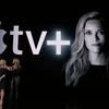 Các ngôi sao Steve Carell, Reese Witherspoon và Jennifer Aniston trên sân khấu lễ ra mắt dịch vụ Apple TV+, ngày 25/3. (Nguồn: Apple)