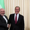 Ngoại trưởng Nga Sergei Lavrov và Ngoại trưởng Iran Mohammad Javad Zarif trong cuộc gặp ngày 2/9. (Nguồn: AFP)