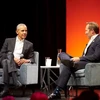 Cựu Tổng thống Mỹ Obama trong cuộc nói chuyện ở San Francisco, ngày 17/9. (Nguồn: CNBC)