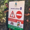 Biển cảnh báo du khách không đi theo chỉ dẫn của Google Maps được dựng ở Sardinia. (Nguồn: Vigili del Fuoco)