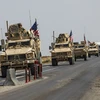 Đoàn xe quân sự Mỹ từ miền Bắc Iraq di chuyển qua thành phố Qamishli, miền Đông Bắc Syria ngày 26/10/2019. (Nguồn: AFP/TTXVN)
