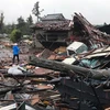 Cảnh tàn phá sau cơn bão Hagibis tại Chiba, Nhật Bản, ngày 12/10. (Nguồn: AFP/TTXVN)