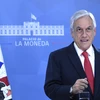 Tổng thống Chile Sebastian Pinera trong bài phát biểu được truyền hình trên toàn quốc, tại Santiago ngày 22/10/2019. (Nguồn: AFP/TTXVN)