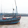 Tàu thuyền của ngư dân Phú Yên vào neo đậu tránh bão tại cảng cá Đông Tác, phường Phú Đông, thành phố Tuy Hòa. (Ảnh: Phạm Cường/TTXVN)