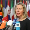 Đại diện cấp cao về chính sách an ninh và đối ngoại của EU, Federica Mogherini tại một cuộc họp báo ở Brussels, Bỉ. (Nguồn: AFP/TTXVN)