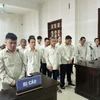 Các bị cáo tại phiên tòa. (Nguồn: conganquangninh.gov.vn)