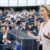 Chủ tịch đắc cử EC Ursula von der Leyen phát biểu tại Nghị viện châu Âu. (Nguồn: EP)