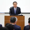 Chủ tịch Quốc hội Hàn Quốc Moon Hee-sang trong bài phát biểu tại một trường đại học ở Tokyo, Nhật Bản ngày 5/11/2019. (Nguồn: Yonhap/TTXVN)