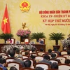 Quang cảnh kỳ họp thứ mười một Hội đồng Nhân dân thành phố Hà Nội. (Ảnh: Lâm Khánh/TTXVN)