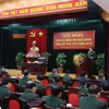 Đại tướng Lương Cường, Chủ nhiệm Tổng cục Chính trị Quân đội Nhân dân Việt Nam chủ trì hội nghị. Ảnh: Dương Giang/TTXVN)