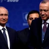 Tổng thống Nga Vladimir Putin và người đồng cấp Thổ Nhĩ Kỳ Tayip Erdogan, ngày 8/1. (Nguồn: Reuters)