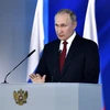 Tổng thống Nga Vladimir Putin đọc Thông điệp liên bang năm 2020 tại thủ đô Moskva ngày 15/1/2020. (Nguồn: AFP/TTXVN)