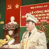 Đại tá Lê Vinh Quy phát biểu khi nhận nhiệm vụ công tác mới, chính thức trở thành Giám đốc Công an tỉnh Lâm Đồng, kể từ ngày 20/1/2020. (Nguồn: congan.com.vn)