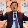 Nhà sáng lập Huawei Nhậm Chính Phi phát biểu tại Diễn đàn Kinh tế Thế giới ở Davos, Thụy Sĩ ngày 21/10. (Nguồn: AFP)
