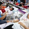 Quang cảnh hiến máu tại Chương trình “Tết vì người nghèo - Xuân Canh Tý” và Lễ hội Xuân Hồng 2020 ở Bình Dương. (Ảnh: Nguyễn Văn Việt/TTXVN) 