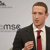 Giám đốc điều hành (CEO) Facebook Mark Zuckerberg phát biểu tại Hội nghị an ninh Munich, Đức. (Nguồn: dpa)