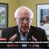 Ảnh chụp qua video được phát trực tiếp từ Burlington, bang Vermont: Thượng nghị sỹ Mỹ Bernie Sanders thông báo quyết định rút khỏi cuộc đua vị trí ứng viên tranh cử Tổng thống của đảng Dân chủ, ngày 8/4/2020. (Nguồn: AFP/TTXVN)