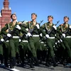 Binh sỹ Nga duyệt binh trong lễ kỷ niệm Ngày Chiến thắng phátxít 9/5. (Nguồn: AFP)