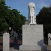 Bức tượng Christopher Columbus tại Boston bị phá hoại. (Nguồn: Boston Globe)