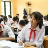 Các trường trung học cơ sở ở Hà Nội tập trung ôn luyện cho học sinh lớp 9. (Ảnh: Thanh Tùng/TTXVN)