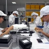 Sản xuất các linh kiện nhựa tại Công ty Seiyo Việt Nam tại khu công nghiệp Quế Võ. (Ảnh: Danh Lam/TTXVN)