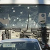 Chiếc xe hung thủ đã dùng trong vụ tấn công đẫm máu tại Pháp. (Nguồn: AP)