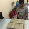 Đối tượng Khà A Chá bị bắt quả tang khi đang vận chuyển hơn 3kg heroin tại khu vực thị xã Từ Sơn, tỉnh Bắc Ninh sáng 11/4. (Ảnh: Tổng cục Hải quan)