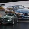Mẫu Mercedes B class được giới thiệu tại một triển lãm ôtô (Nguồn: AFP/TTXVN)