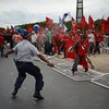Đụng độ giữa cảnh sát và người biểu tình ngày 12/2 tại thủ đô Brasilia (Nguồn: Agencia Brasil)