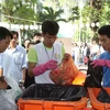 Ngày hội tái chế chất thải hướng đến đối tượng là sinh viên. (Nguồn:Hoàng Hải-TTXVN)