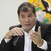 Tổng thống Correa khẳng định sự hiện diện của binh sĩ Mỹ vi phạm chủ quyền của Ecuador (Ảnh: Phủ tổng thống Ecuador)