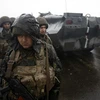 Quân đội Ukraine tham gia chiến dịch quân sự ở Slavyansk (Nguồn: AP)