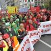 Người lao động Bỉ biểu tình phản đối chính sách kinh tế khắc khổ