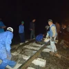 Hoàn thành khắc phục đoạn đường sắt bị hỏng tại Quảng Bình