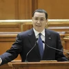 Thủ tướng Romania Victor Ponta trong một phiên họp quốc hội. (Nguồn: THX/TTXVN)
