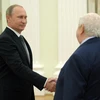 Tổng thống Nga Putin và ngoại trưởng Syria Walid al-Mualem trong cuộc hội đàm. (Nguồn: RIA Novosti)