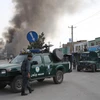 Trong ảnh: Lực lượng an ninh Afghanistan gác gần hiện trường vụ đánh bom ở thủ đô Kabul do Taliban tiến hành, khiến hơn 130 người thương vong, ngày 3/9/2019. (Nguồn: THX/TTXVN)